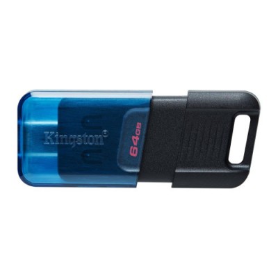 Kingston Technology DataTraveler 80 unidad flash USB 64 GB USB Tipo C 32 Gen 1 31 Gen 1 Negro Azul