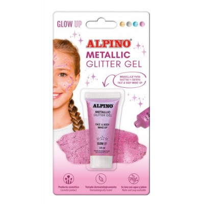 BLiSTER MAQUILLAJE CON COLOR Y PURPURINA GLITTER ROSA ALPINO DL000604