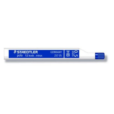 TUBO DE 12 MINAS 05MM CALIDAD ESTANDAR GRADUACIoN HB STAEDTLER 257 05 HB