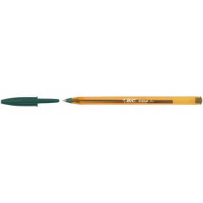 BOLIGRAFO CRISTAL FINE CUERPO NARANJA TRAZO 03 MM COLOR VERDE BIC 872729