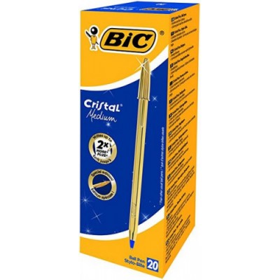 BOLIGRAFO CRISTAL CELEBRATE TRAZO 04 MM COLOR ORO BIC 9213401