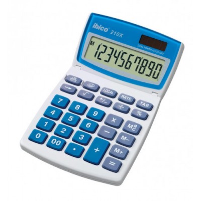 CALCULADORA DE SOBREMESA DE 10 DIGITOS MODELO 210X SOLAR PILA IBICO IB410079