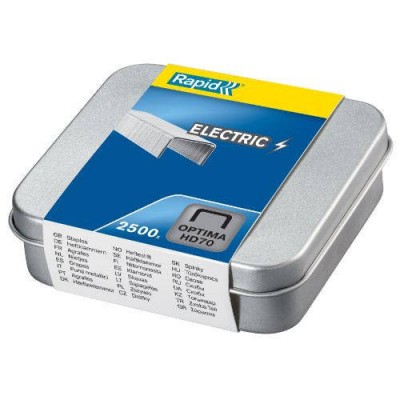 CAJA DE 2500 GRAPAS OPTIMA HD70 GALVANIZADA PARA GRAPADORAS ELECTRICAS REXEL 5001375