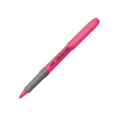 MARCADOR FLUORESCENTE HIGHLIGHTER GRIP TRAZO 15 33MM ROSA BIC 811934