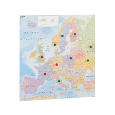 MAPA EUROPA PLASTIFICADO SIN MARCO ENROLLADO 119X93 CM FAIBO 163G