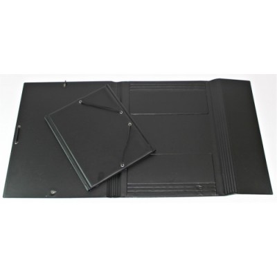 CARPETA FORMATO FOLIO GOMAS Y SOPALAS PVC NEGRA IBERPLAS 343CS00