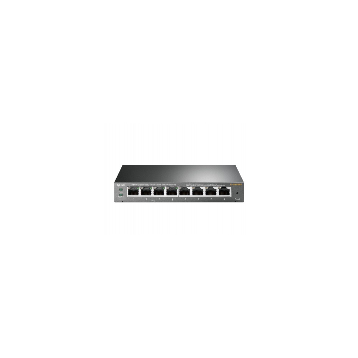 TP LINK TL SG108PE No administrado Gigabit Ethernet 10 100 1000 Energia sobre Ethernet PoE Negro