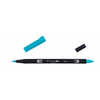 ROTULADOR DOBLE PUNTA PINCEL COLOR TURQUOISE TOMBOW ABT 443