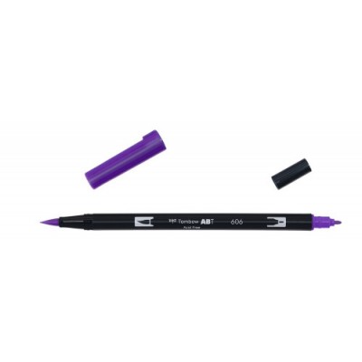 ROTULADOR DOBLE PUNTA PINCEL COLOR VIOLET TOMBOW ABT 606