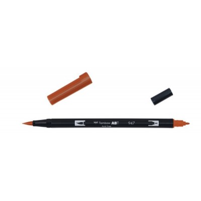 ROTULADOR DOBLE PUNTA PINCEL COLOR BURNT SIENNA TOMBOW ABT 947