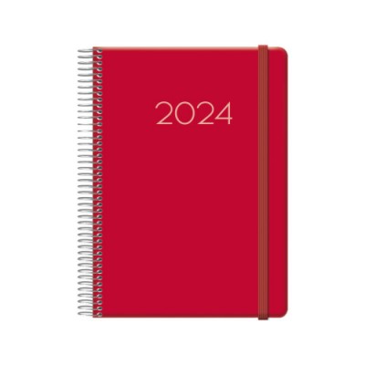 AGENDA 2024 DENVER DiA PaGINA 15 X 21 CM COLOR ROJO DOHE 12719 24