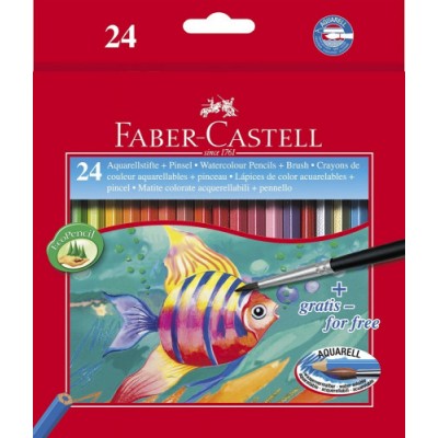 ESTUCHE 24 LaPICES ESCOLARES ACUARELABLES HT 120224 FABER CASTELL 114425