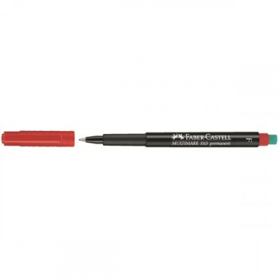 MARCADOR PERMANENTE MULTIMARK PUNTA FINA ROJO FABER CASTELL 151321