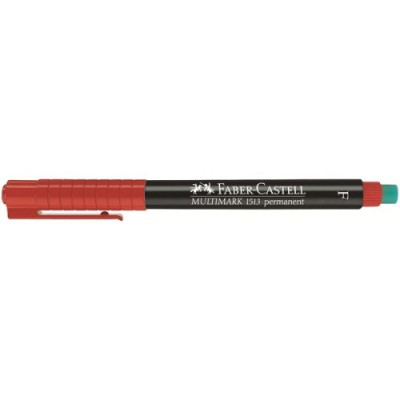 MARCADOR PERMANENTE MULTIMARK PUNTA FINA ROJO FABER CASTELL 151321