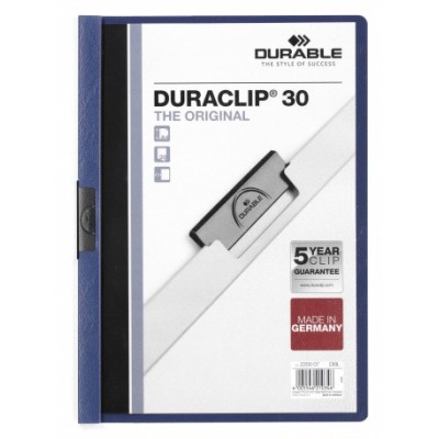 DOSSIER CON CLIP 30 H A4 AZUL OSCURO DURABLE 2200 07