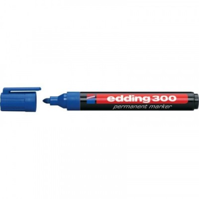 MARCADOR PERMANENTE PUNTA REDONDA 15 3MM 300 AZUL EDDING 300 03