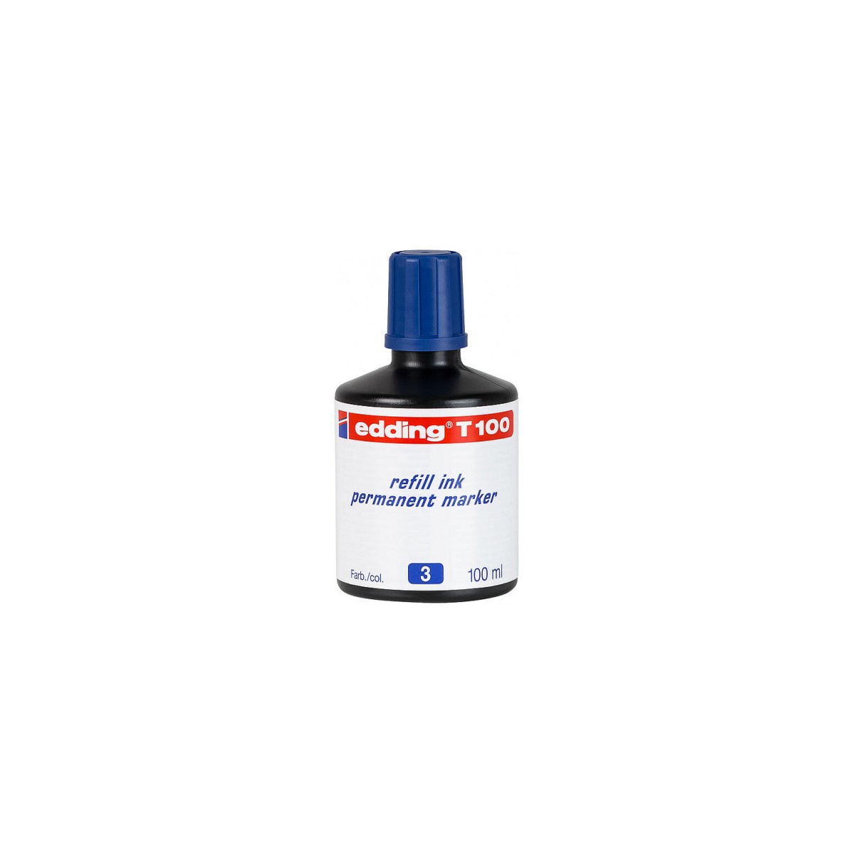 FRASCO TINTA PARA RELLENAR 100ML AZUL EDDING T100 03