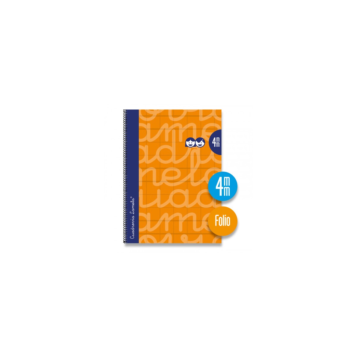 CUADERNO FOLIO FORRADO RAYADO 4 MM NARANJA LAMELA 7FTE004N