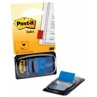 PACK 12 DISPENSADORES DE 50 UNIDADES INDEX AZUL 254X431 POST IT 3M6802