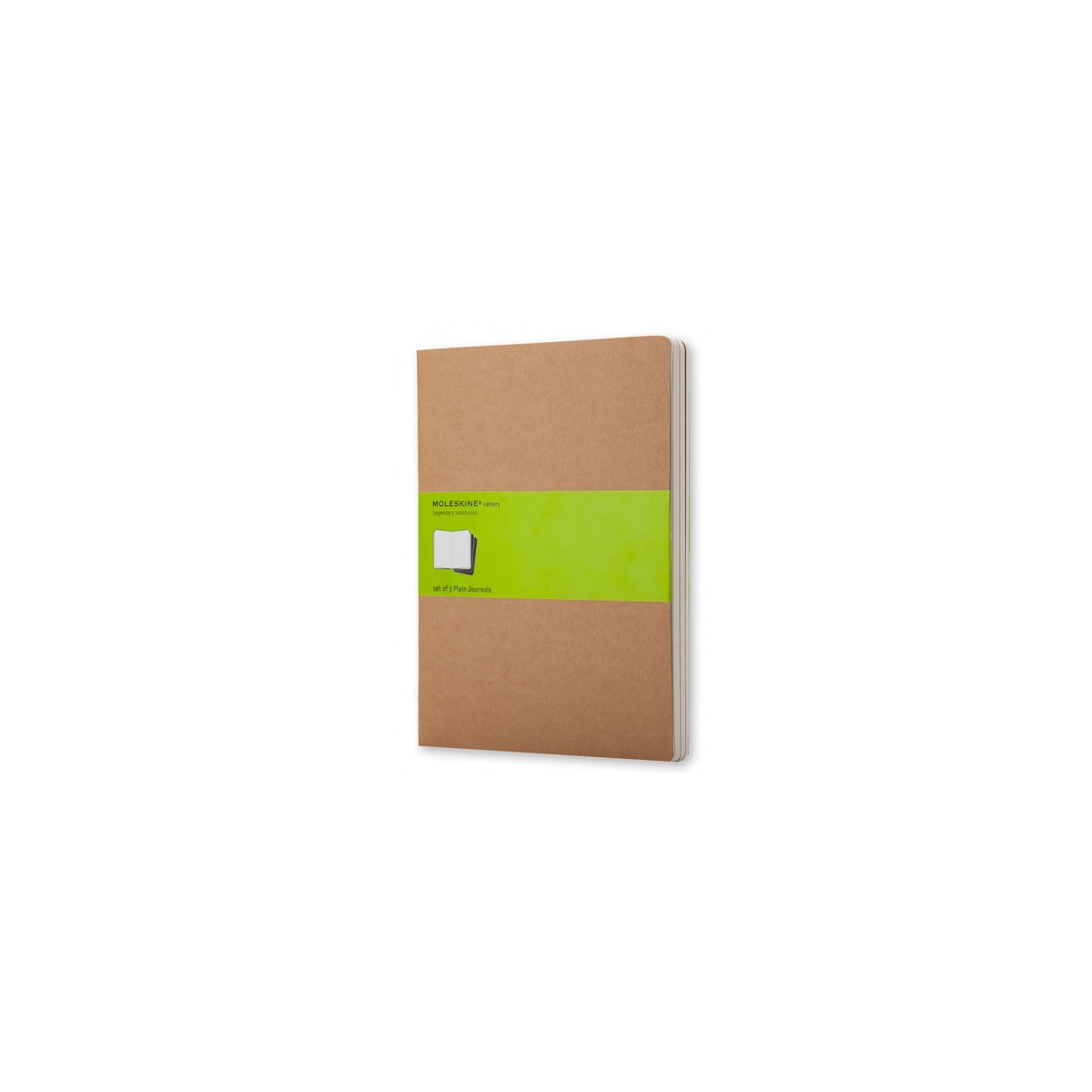 SET DE 3 LIBRETAS CAHIER MARRoN KRAFT XL 19X25CM LISAS MOLESKINE QP423