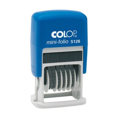 SELLO DE ENTINAJE S 126 NUMERADOR 4MM AZUL NEGRA COLOP 104941