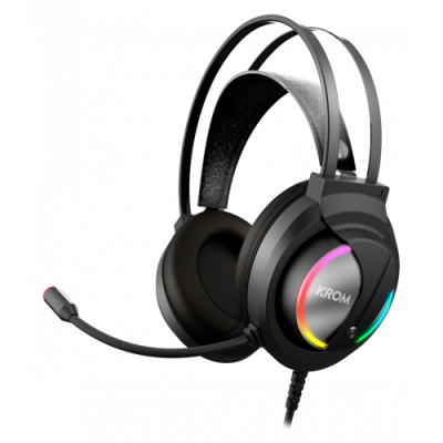 Krom Kappa Auriculares Diadema Negro