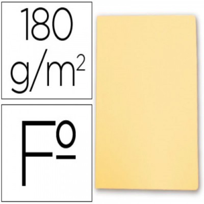 SUBCARPETA SIMPLES PASTEL 180 GRS FOLIO COLOR AMARILLO GIO 400040605