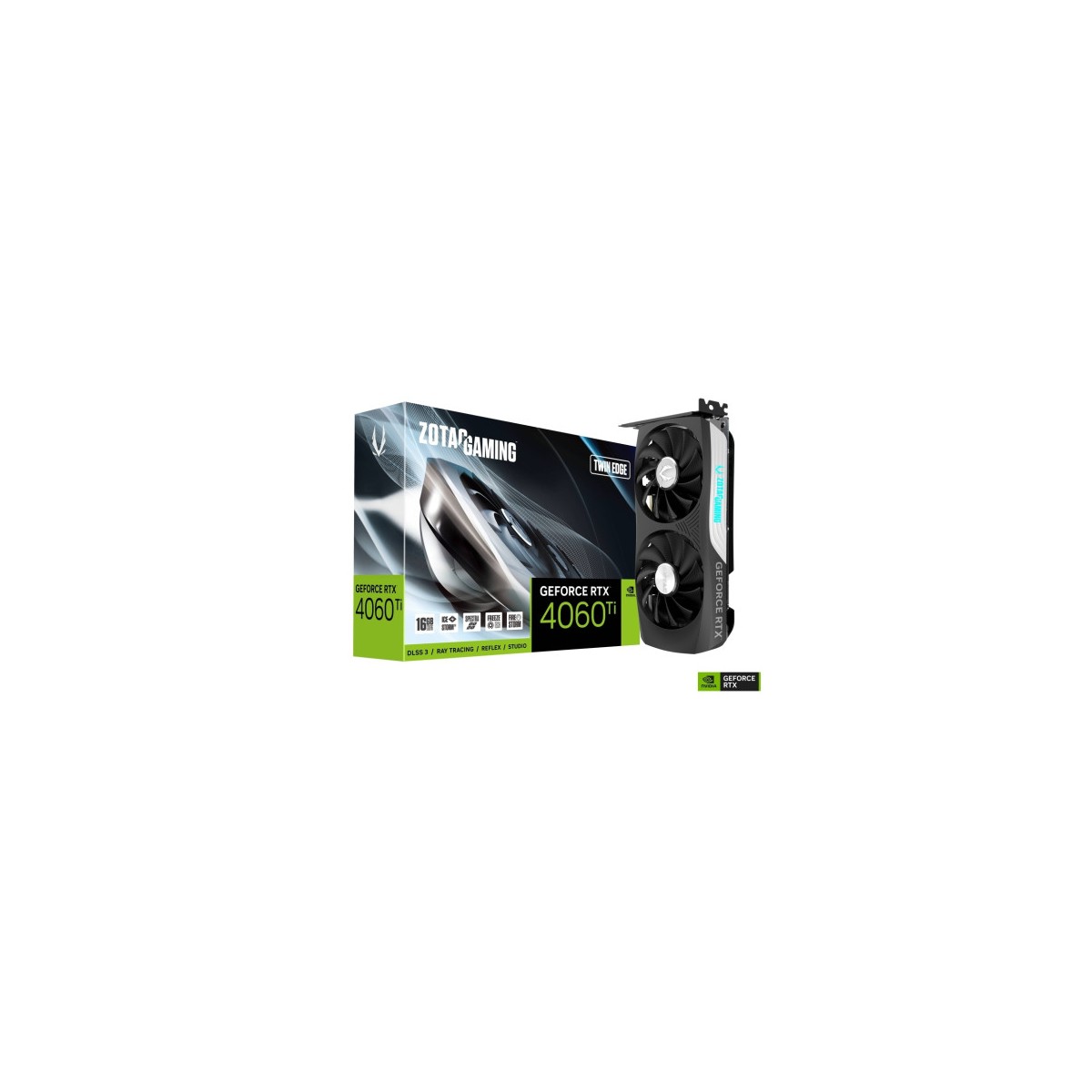 VGA ZOTAC RTX 4060 TI 16GB TWIN EDGENVRTX4060TIGDDR616GB128BITHDMI3DP2 VENTILADORES ZT D40620E 10M