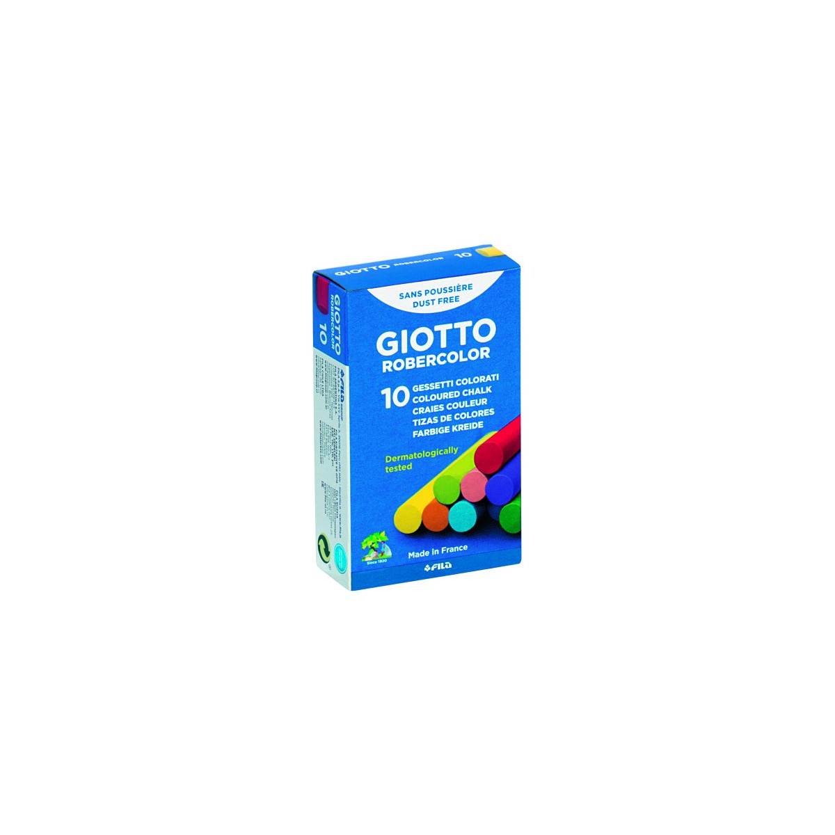 CAJA 10 TIZAS COLORES SURTIDOS GIOTTO F538900