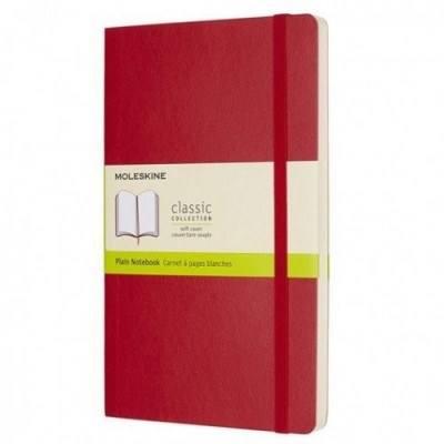 LIBRETA CLASICA TAPA BLANDA ROJO ESCARLATA L 13X21CM LISA MOLESKINE QP618F2