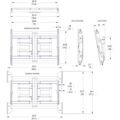 VOGELS GAMA PROFESIONAL PFW 6000 SERIES NEGRO