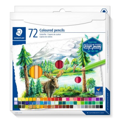 CALA DE CARToN CON 72 LaPICES COLORES SURTIDOS STAEDTLER 146C C72