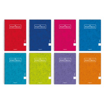 CUADERNO TAPA CONTRACOLADA UNICLASIC FOLIO 80 HOJAS 90GR 4X4 COLORES SURTIDOS PAPYRUS 88441099