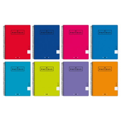 CUADERNO TAPA POLIPROPILENO EXTRADURA UNICOLOR5 A4 120 HOJAS 90GR 5X5 COLORES SURTIDOS PAPYRUS 88462193