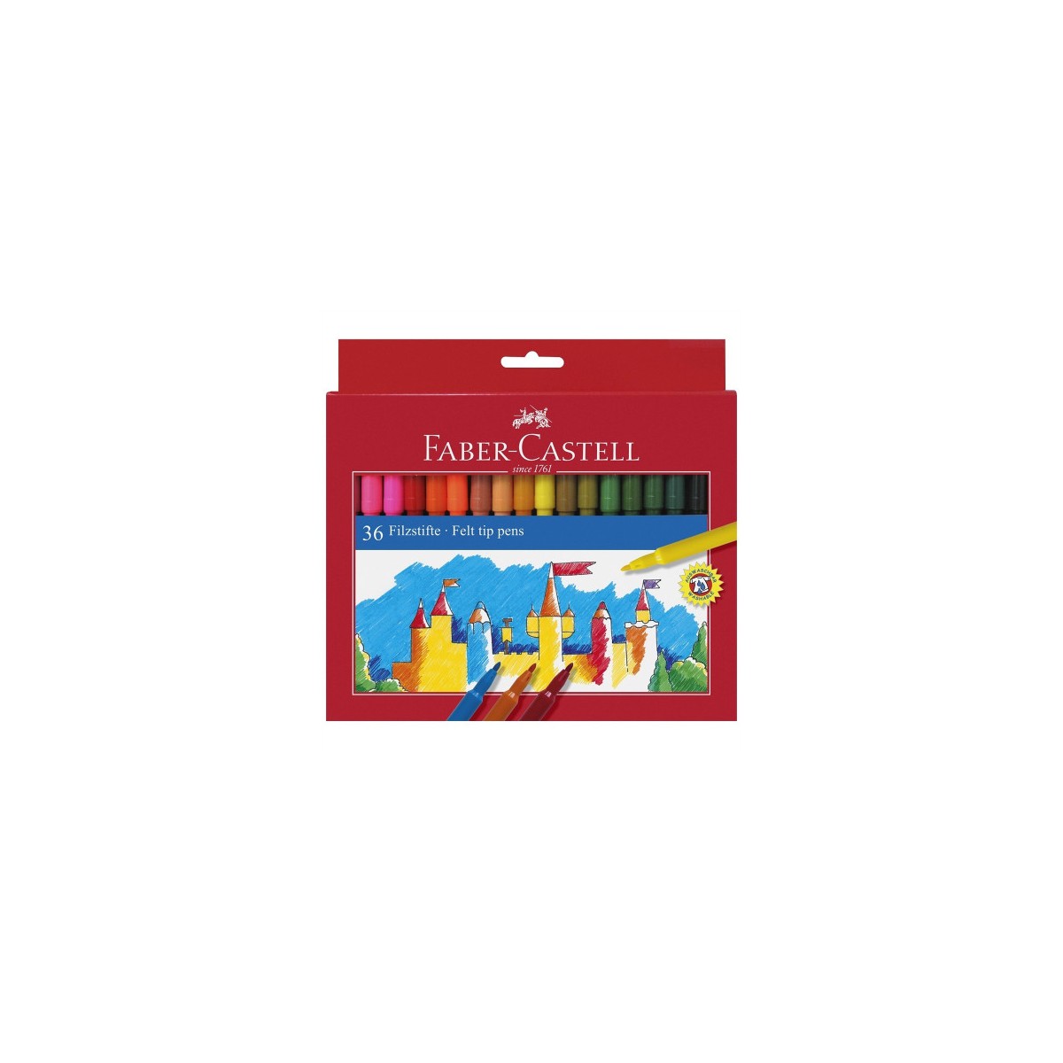 ESTUCHE CARToN 36 ROTULADORES ESCOLARES FABER CASTELL 554203