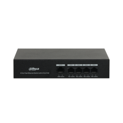 DAHUA DH PFS3005 4ET 36 5 PORT UNMANAGED DESKTOP SWITCH WITH 4 PORT POE