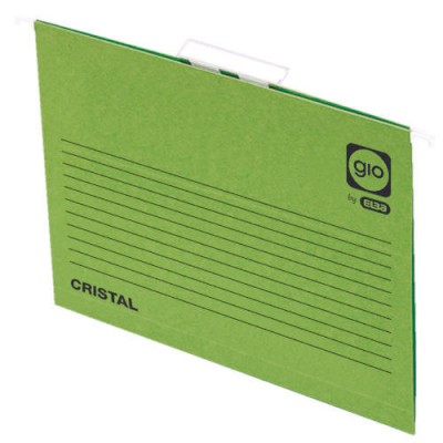 CARPETA COLGANTE CAJoN VISOR CORTO CRISTAL FOLIO LOMO V COLOR VERDE GIO 400021957