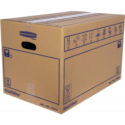 CAJA DE MUDANZA MONTAJE MANUAL L 500X300X300 CARToN DOBLE BANKERS BOX 6208201