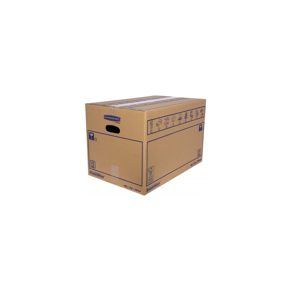 CAJA DE MUDANZA MONTAJE MANUAL L 500X300X300 CARToN DOBLE BANKERS BOX 6208201