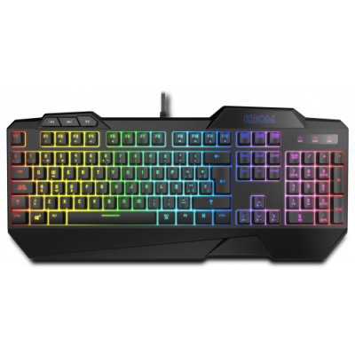 KROM PACK GAMING KRUSHER TECLADO SEMI MECANICO RATON RGB NEGRO