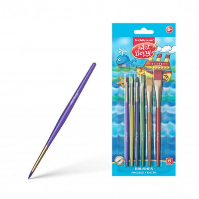 SET PINCELES SINTeTICOS PARA DIBUJAR Y DECORAR 6 UDS ARTBERRY 36125