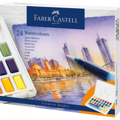 ESTUCHE CON 24 ACUARELAS CREATIVE STUDIO FABER CASTELL 169724