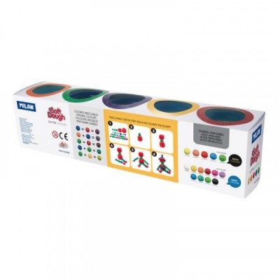 Milan 913505G compuesto para ceramica y modelaje Pasta para modelar 710 g Multicolor 5 piezas