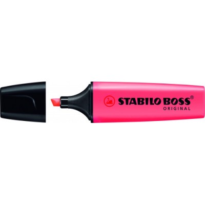 MARCADOR FLUORESCENTE BOSS ORIGINAL TRAZO 2 5MM ROJO STABILO 70 40