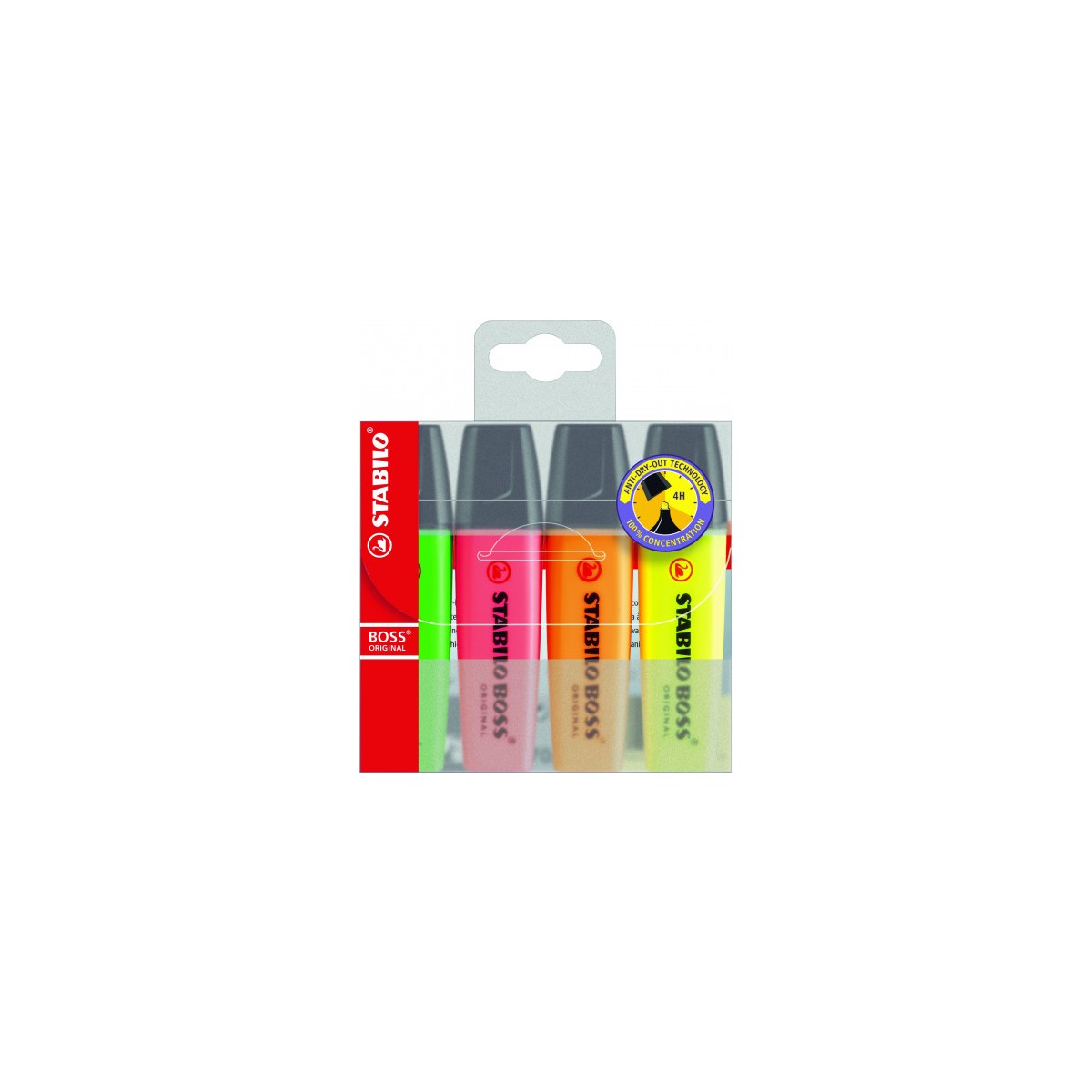 ESTUCHE 4 MARCADORES FLUORESCENTES BOSS TRAZO 2 5MM SURTIDOS STABILO 70 4