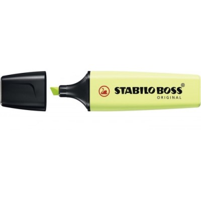 MARCADOR FLUORESCENTE BOSS PASTEL CHISPA DE LIMA STABILO 70 133